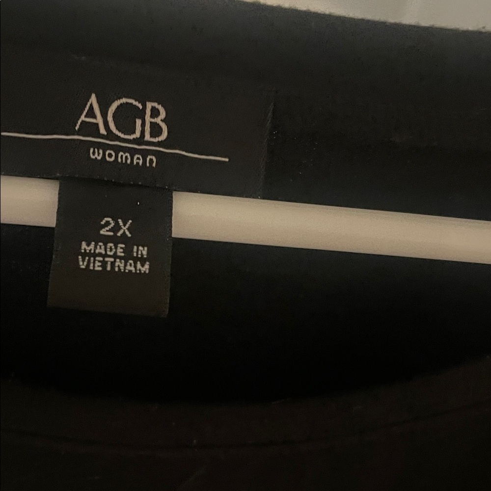 AGB Black Top with Checkered Detail - Picture 2 of 4
